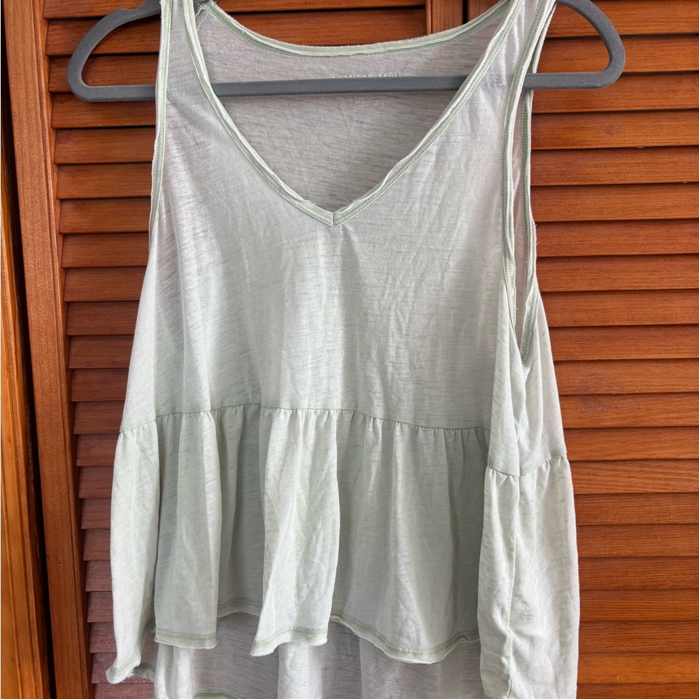 American Eagle Light Green Sleeveless Top